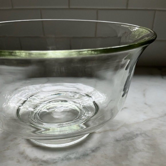 Vintage Green Glass Handblown Bowl - Picture 13 of 13